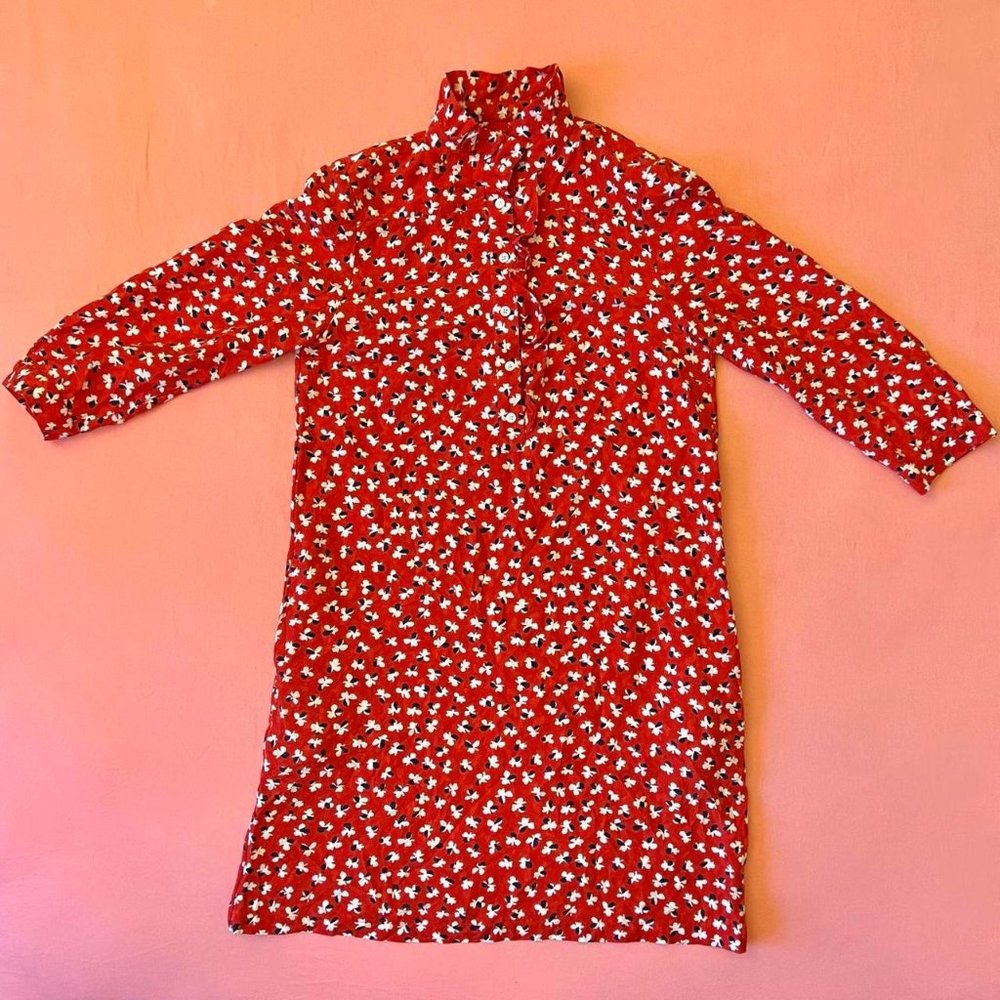 ★ Vanessa Seward & A.P.C. silk mini floral dress